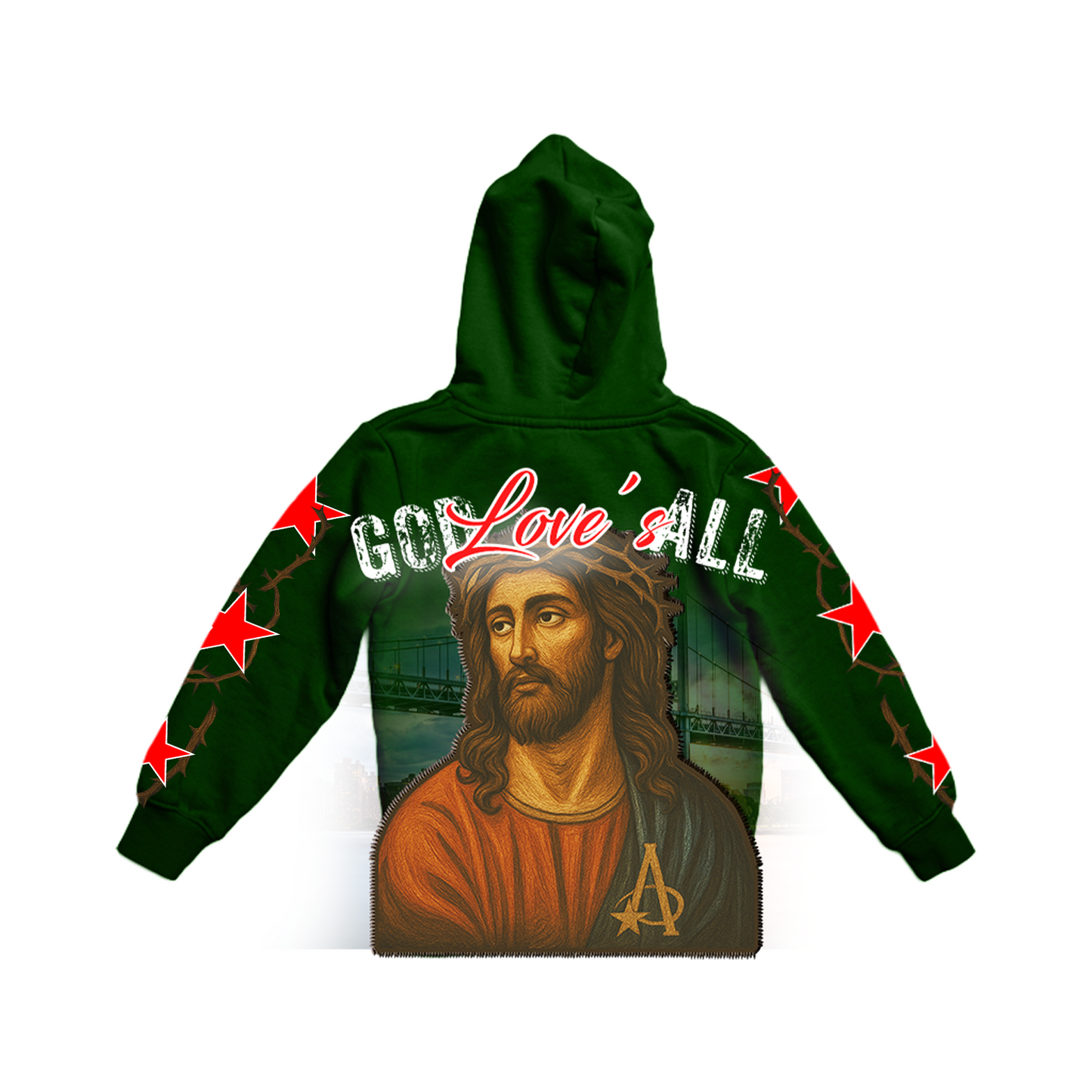 GREEN "GOD LOVE'S ALL" HOODIE COLLECTION **LIMITED EDITION**