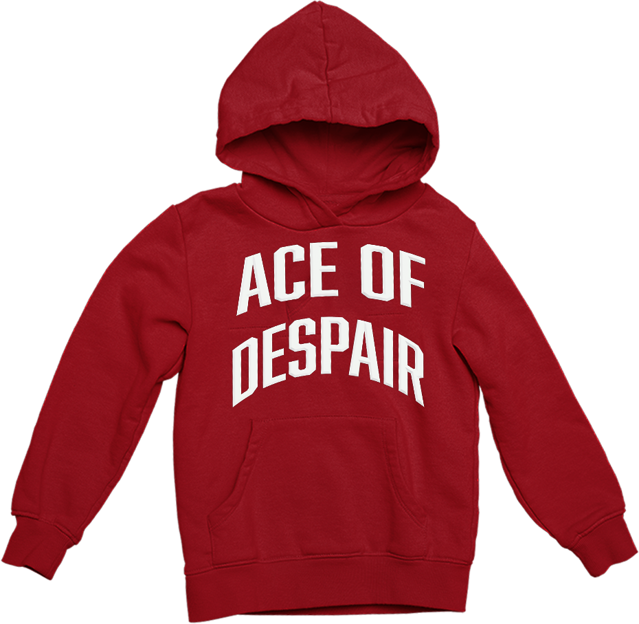 Burgundy/Red/White - Ace Of Despair Shooting Star Hoodies