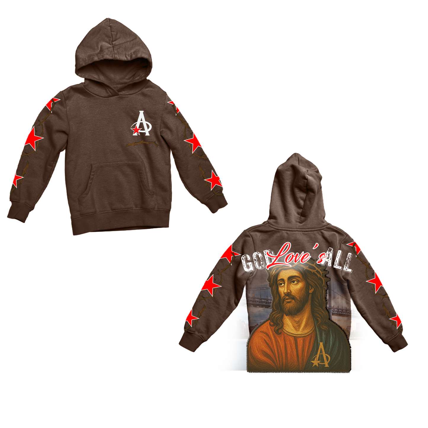 BROWN "GOD LOVE'S ALL" HOODIE COLLECTION **LIMITED EDITION**