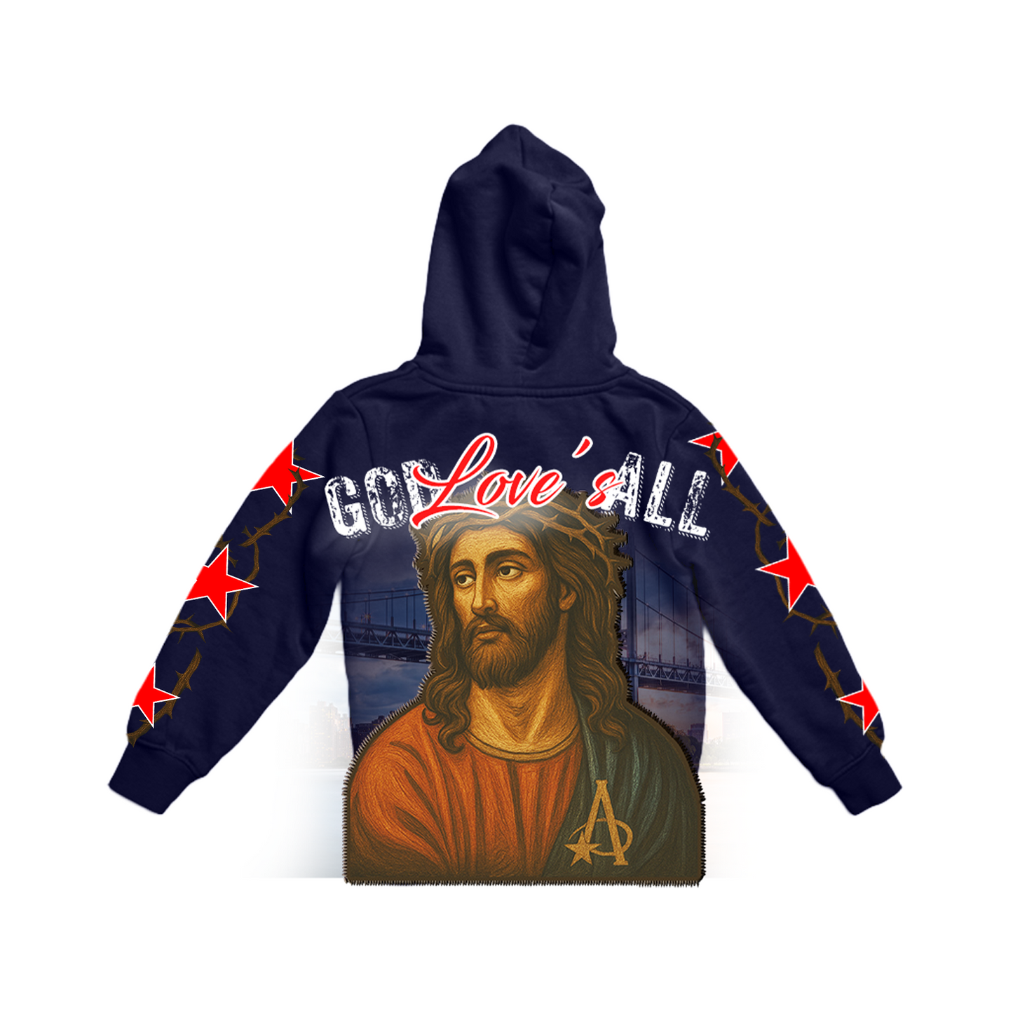 NAVY BLUE "GOD LOVE'S ALL" HOODIE COLLECTION **LIMITED EDITION**