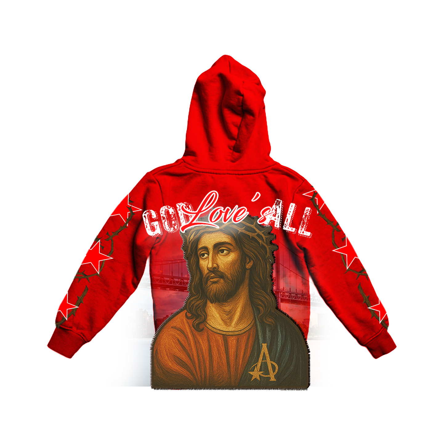 RED "GOD LOVE'S ALL" HOODIE COLLECTION **LIMITED EDITION**
