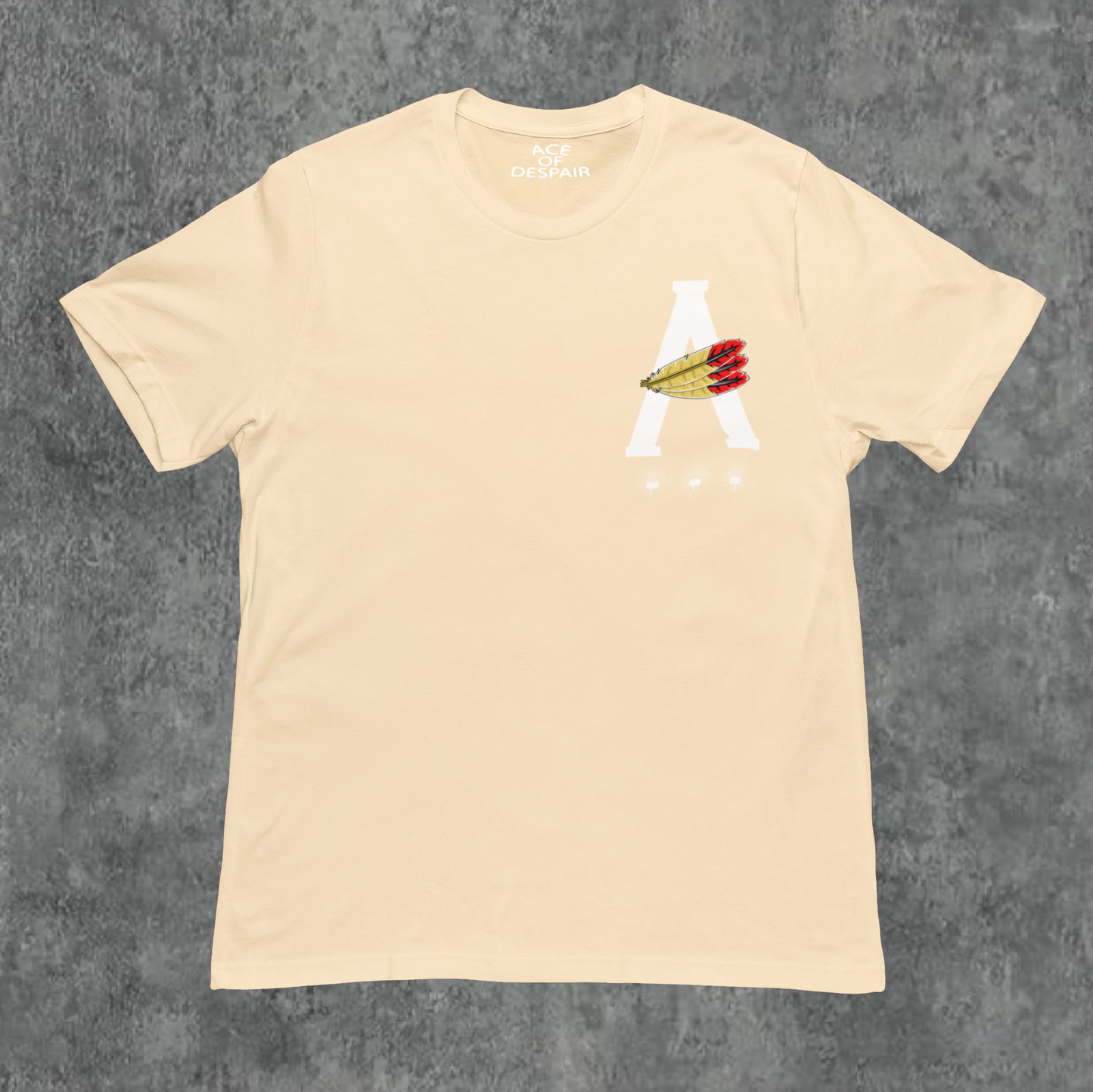 Beige/White AOD Billboard 6.4 Oz Tee