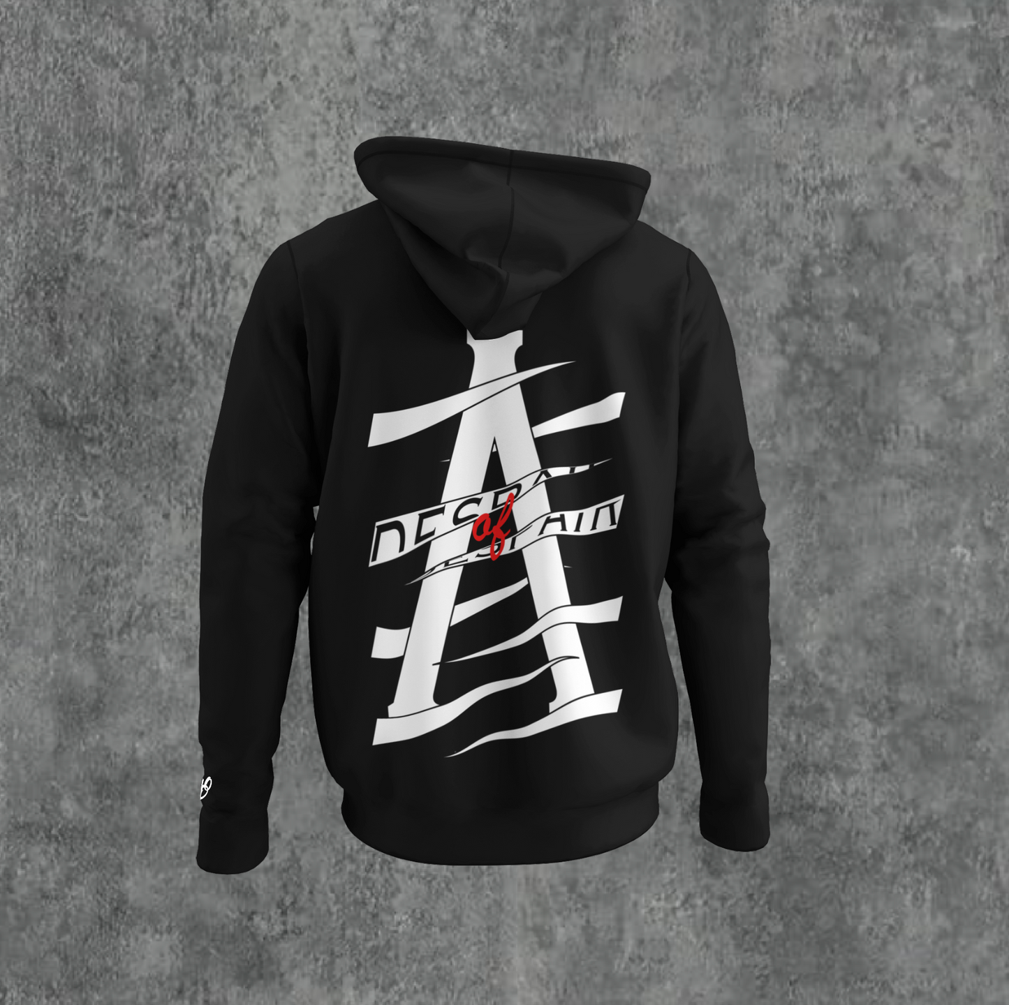 WHITE/BLK Ace Of Despair "Shredded Doubt" Hoodies