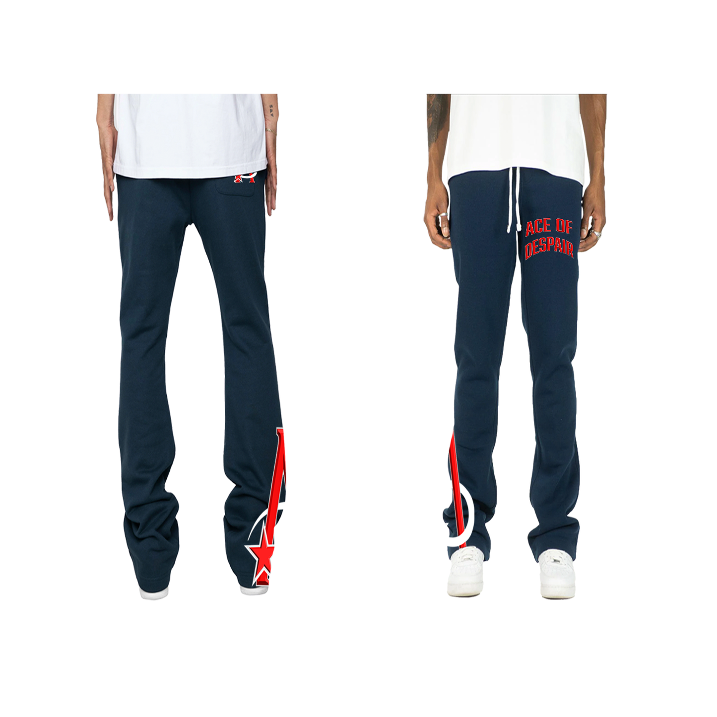 Blue/ Red- AOD Star Stack Sweat Pants