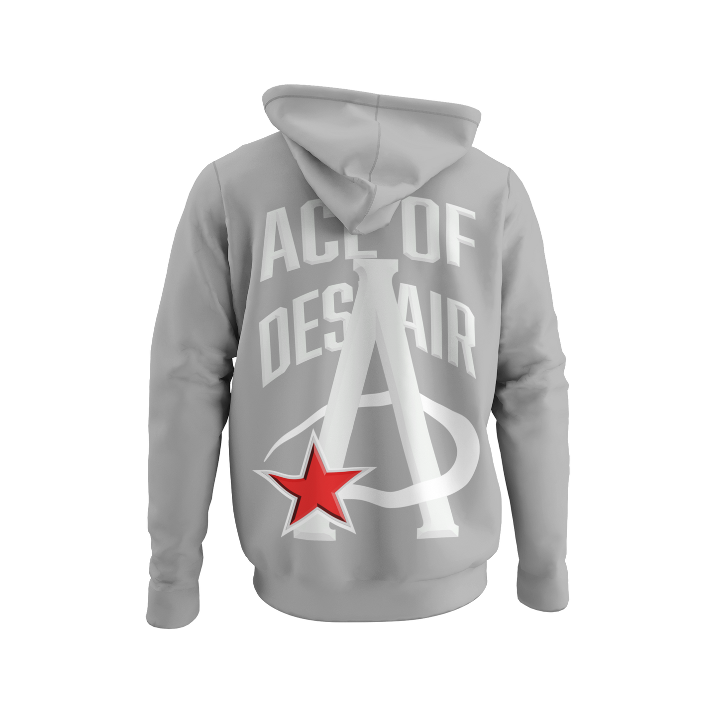 Grey/ White - AOD Shooting Star Hoodies