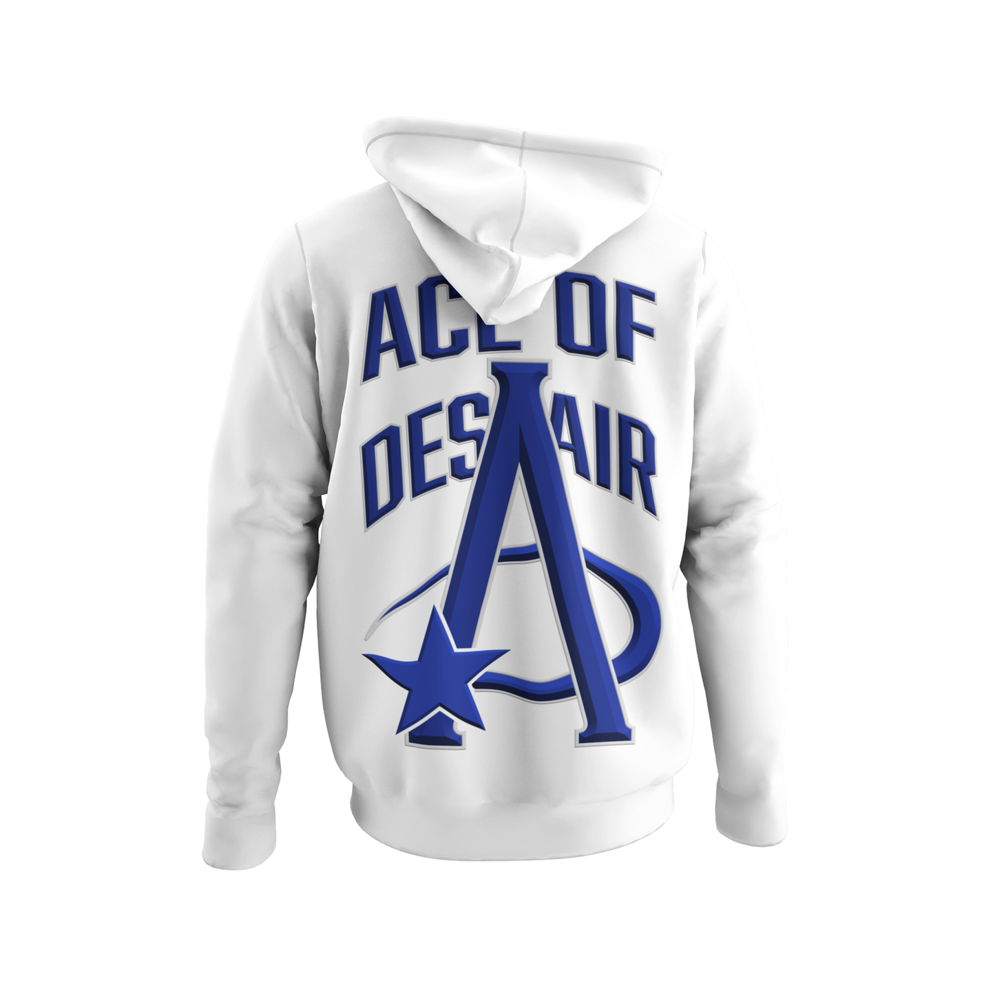 White/ Navy Blue - Ace Of Despair Shooting Star Hoodies