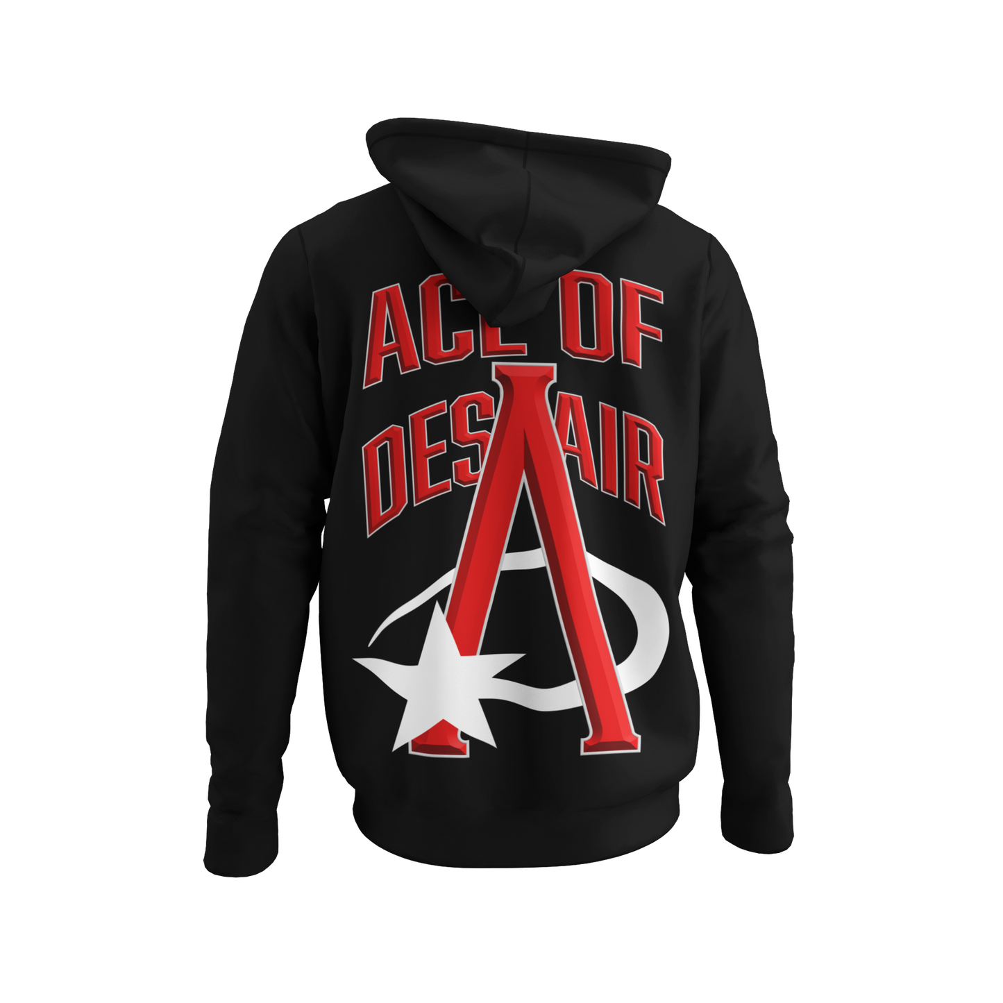 Black/ Red - AOD Shooting Star Hoodies