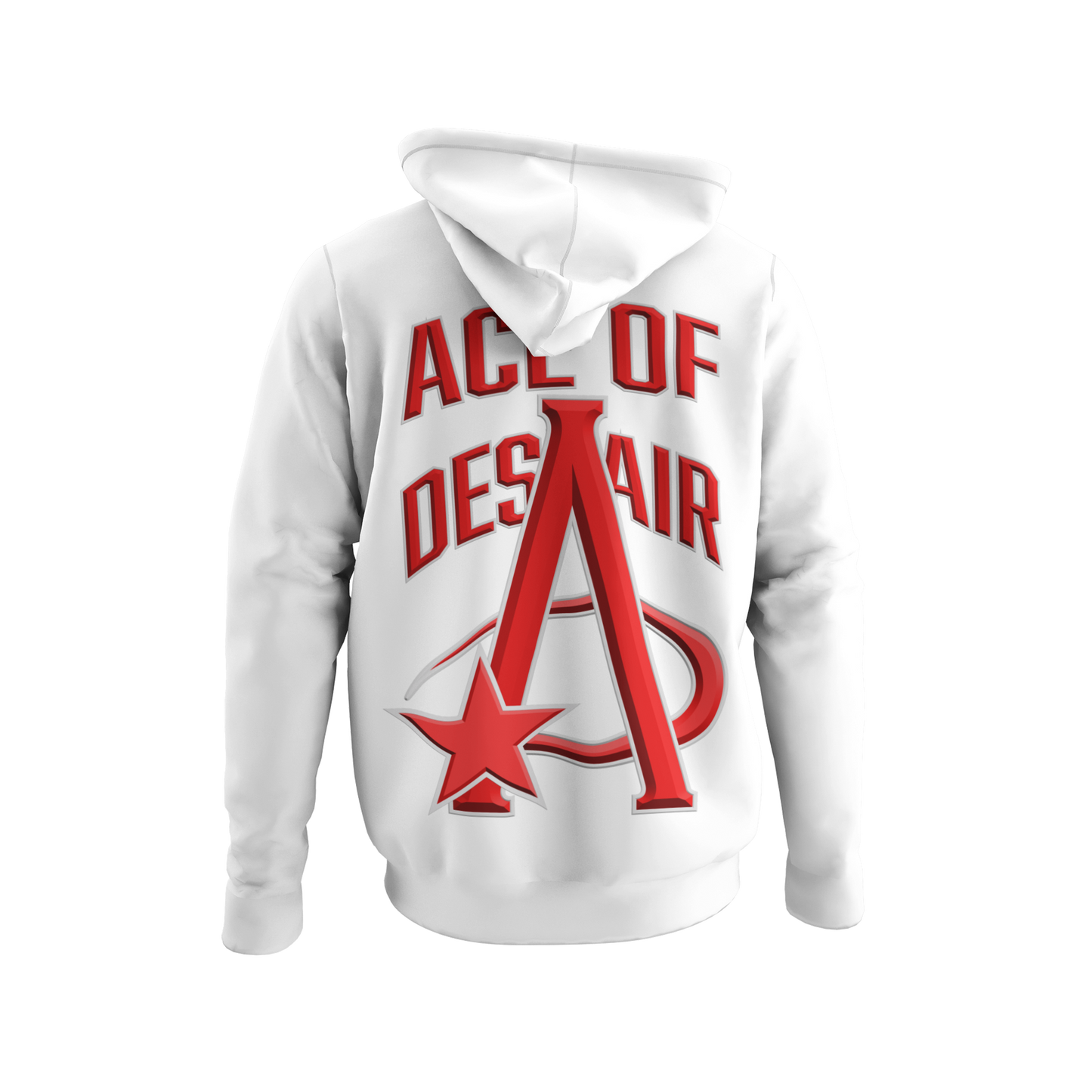 White/ Red- Ace Of Despair Shooting Star Hoodies