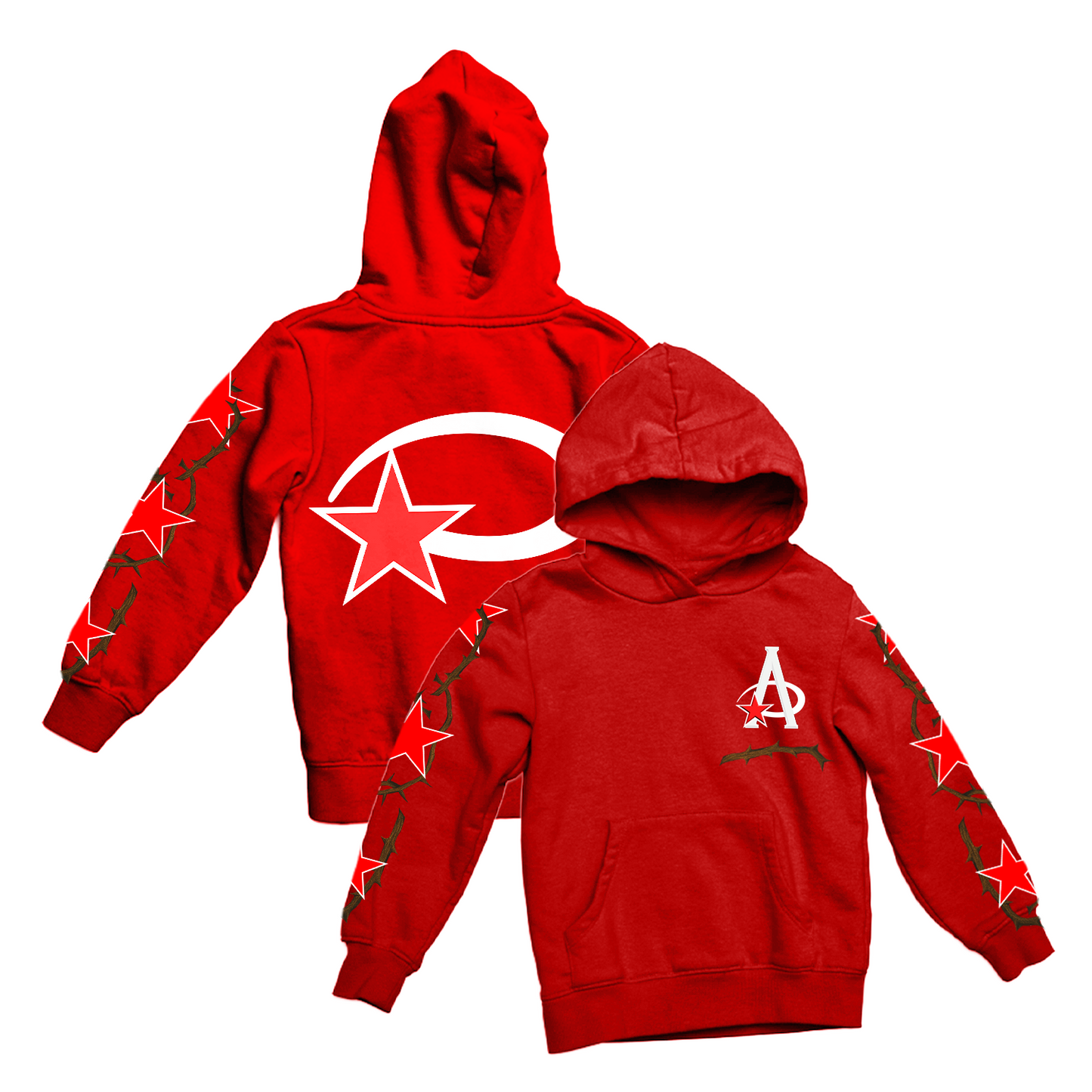 RED "GOD LOVE'S ALL" HOODIE COLLECTION