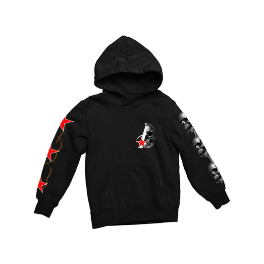 BLACK "SKULL STAR" HOODIES