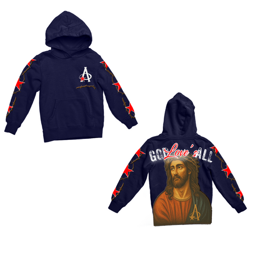 NAVY BLUE "GOD LOVE'S ALL" HOODIE COLLECTION **LIMITED EDITION**