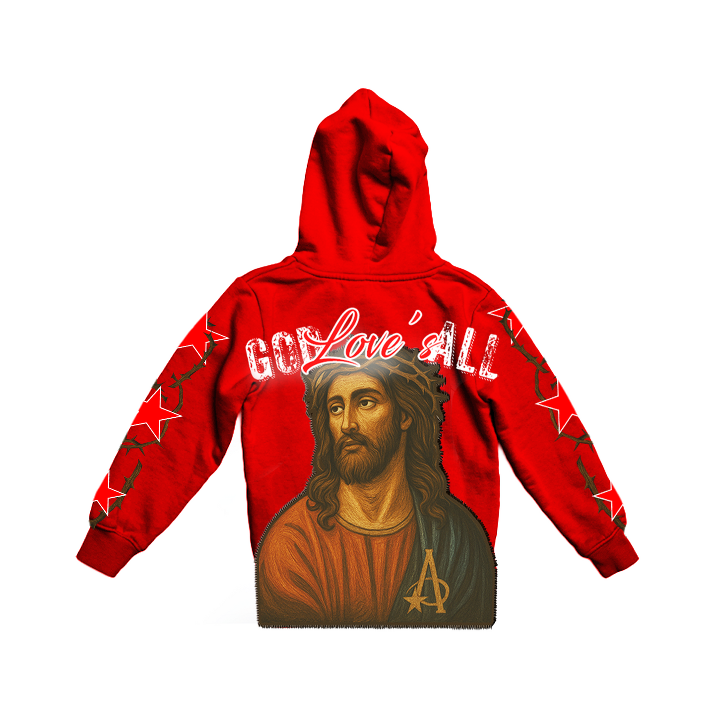 RED "GOD LOVE'S ALL" HOODIE COLLECTION **LIMITED EDITION**