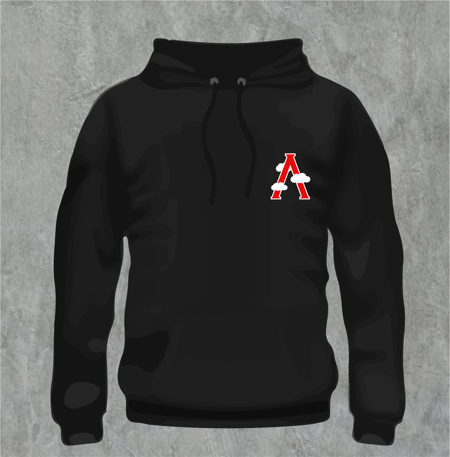 Hooded Sweat Set Blk/Red