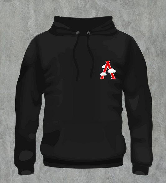 Hooded Sweat Top Blk/Red