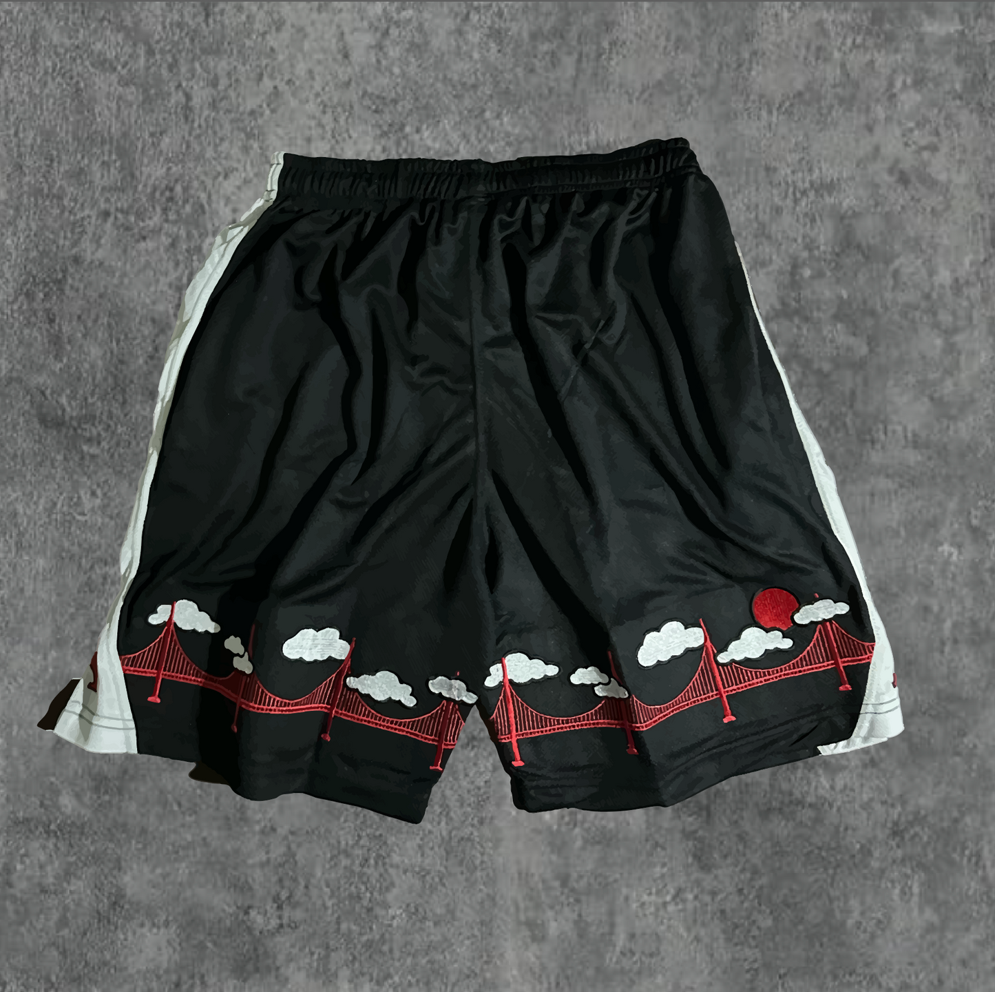 5.  RED/WHITE AOD Cloud 9 Shorts