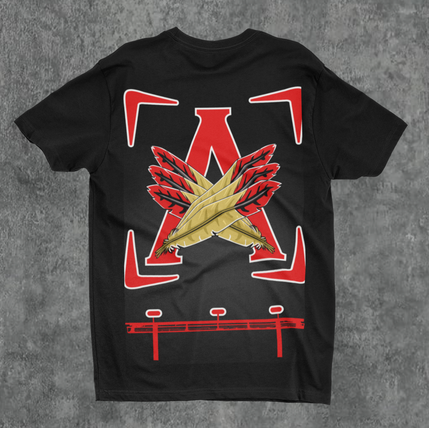 Black/Red AOD Billboard 6.4 Oz Tee