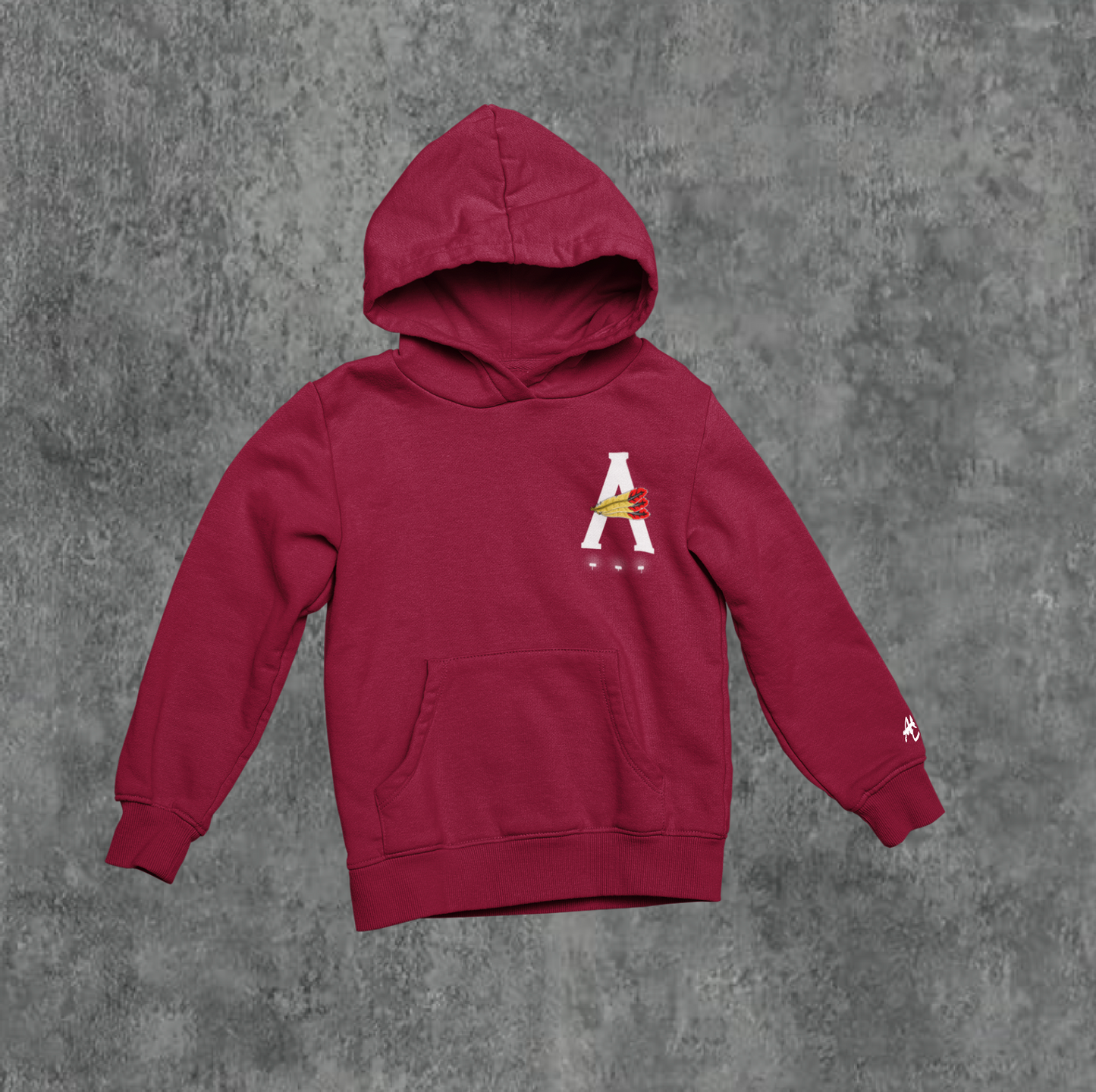 BURGUNDY/ WHITE- AOD BILLBOARD HOODIE