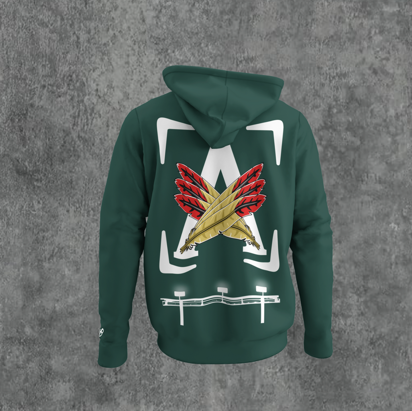 GREEN/ WHITE- AOD BILLBOARD HOODIE