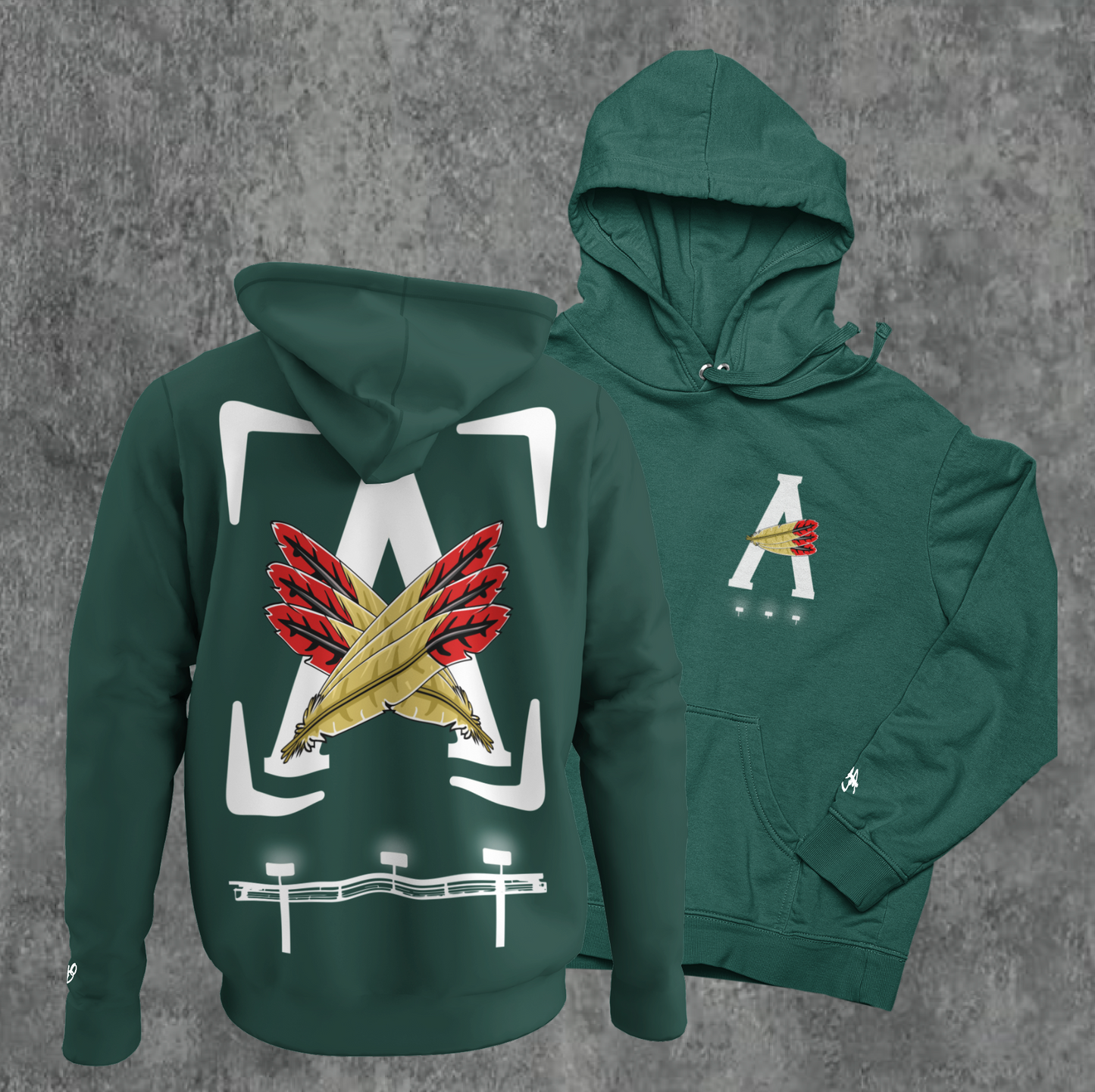 GREEN/ WHITE- AOD BILLBOARD HOODIE