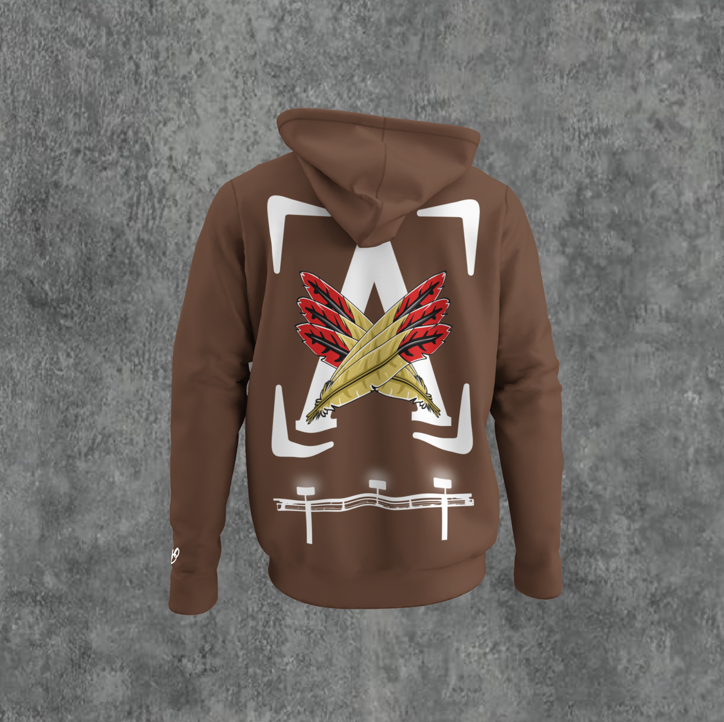 BROWN/ WHITE- AOD BILLBOARD HOODIE