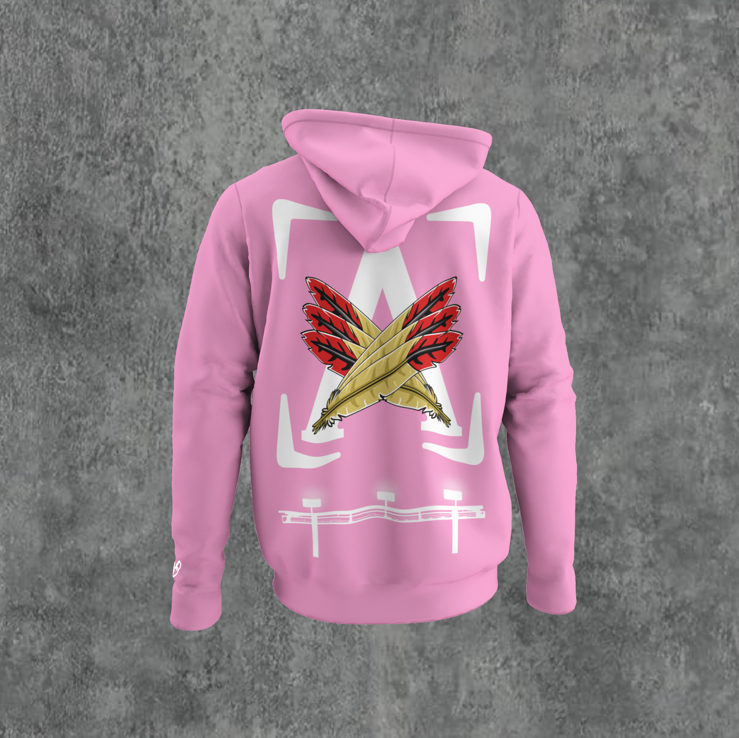 PINK/ WHITE- AOD BILLBOARD HOODIE