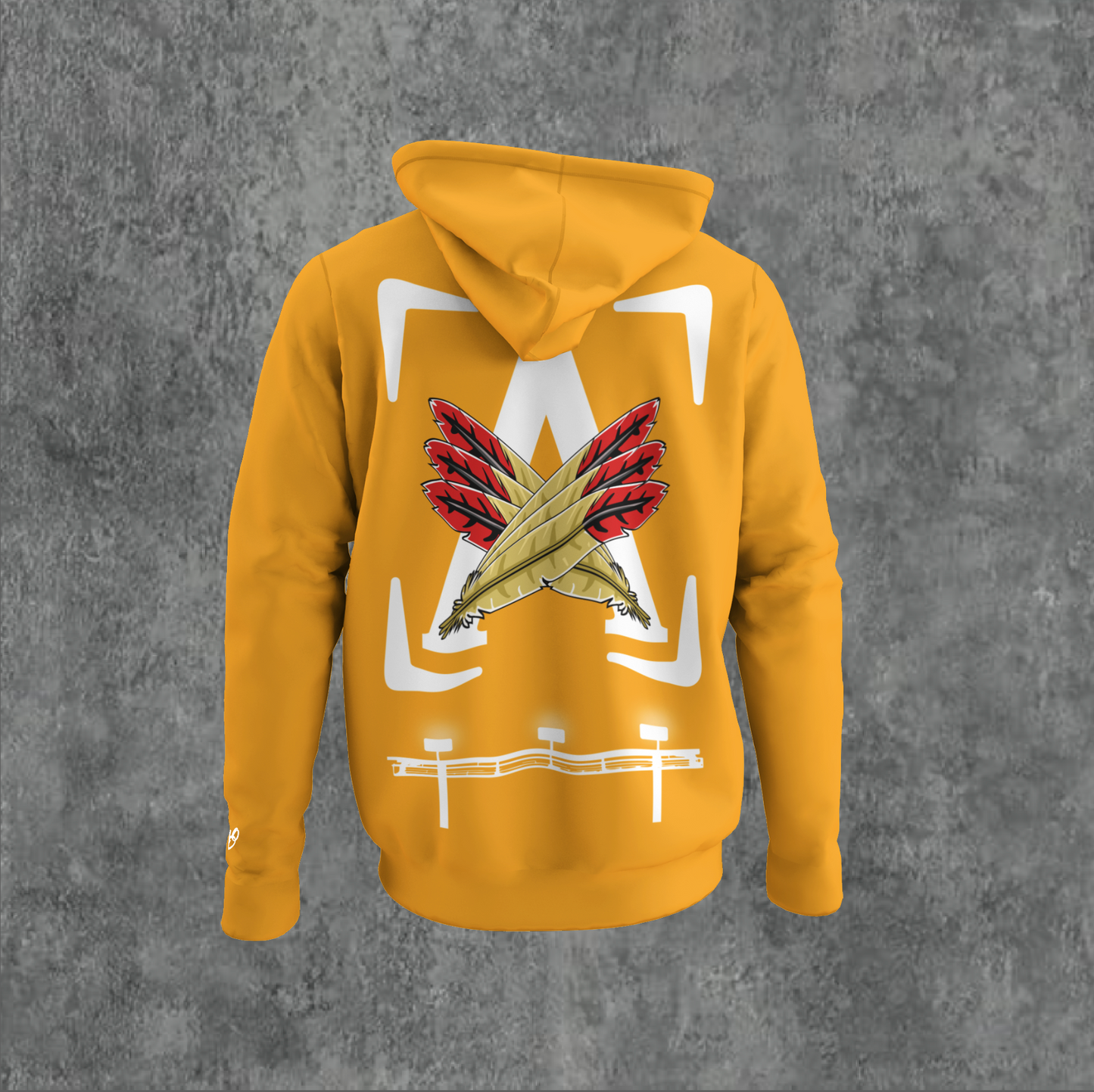 MUSTARD/ WHITE- AOD BILLBOARD HOODIE