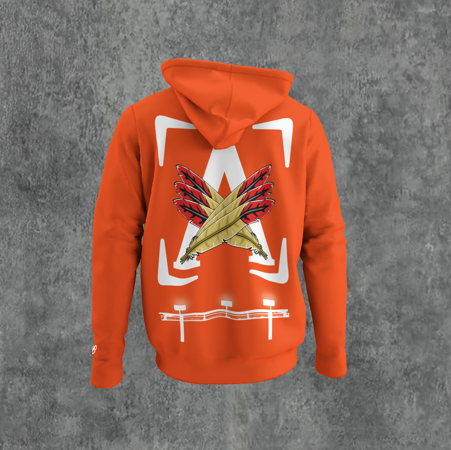 ORANGE/ WHITE- AOD BILLBOARD HOODIE