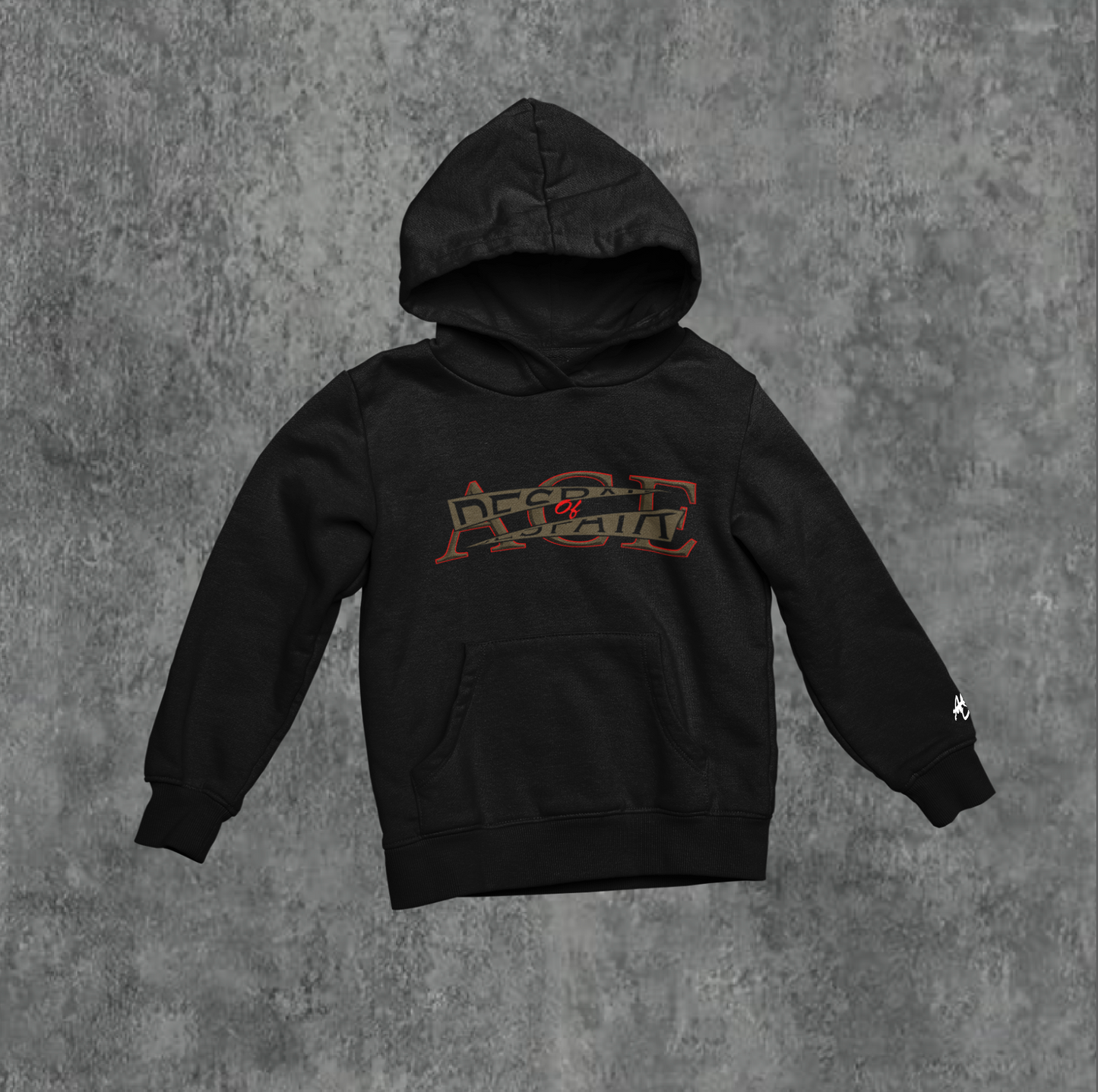 BROWN/BLACK AOD Shredded Winter Hoodies