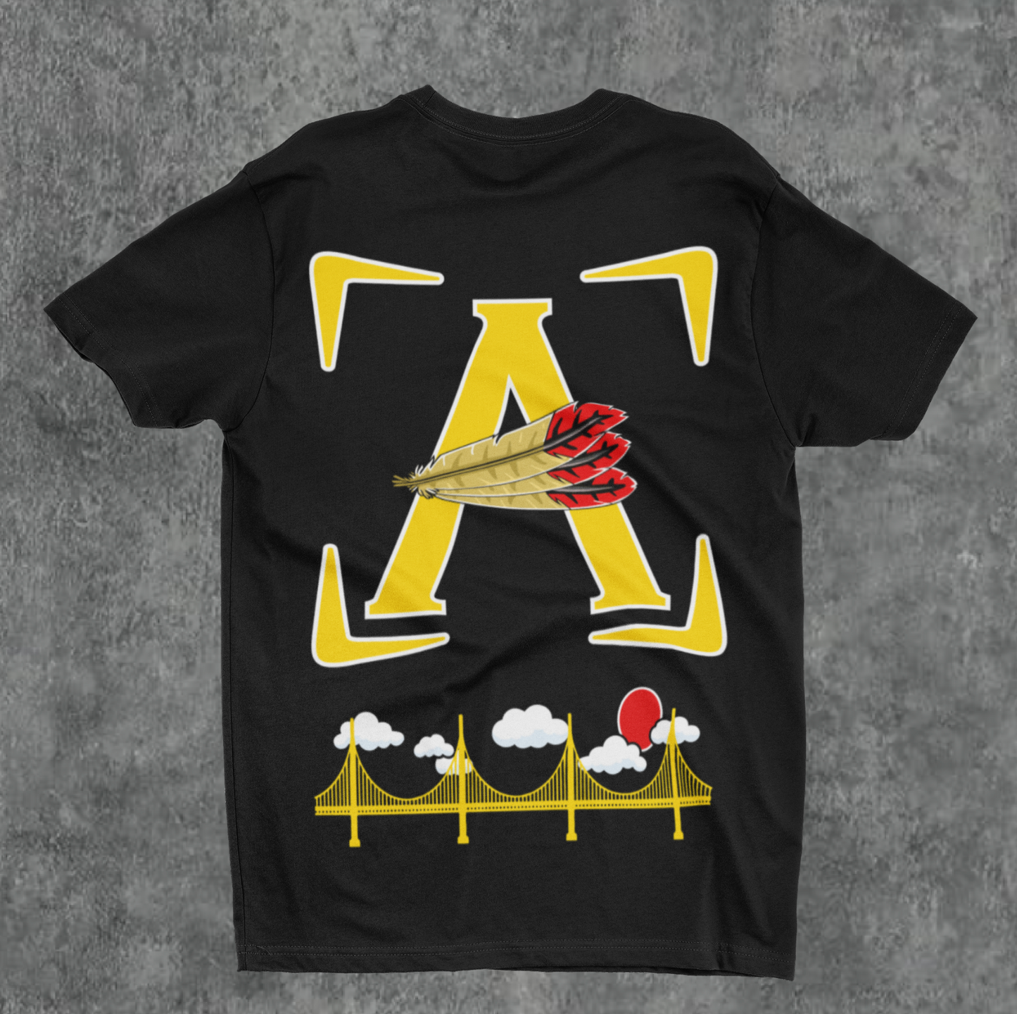 2. YELLOW/BLK AOD Cloud 9 6.4 oz Shirts