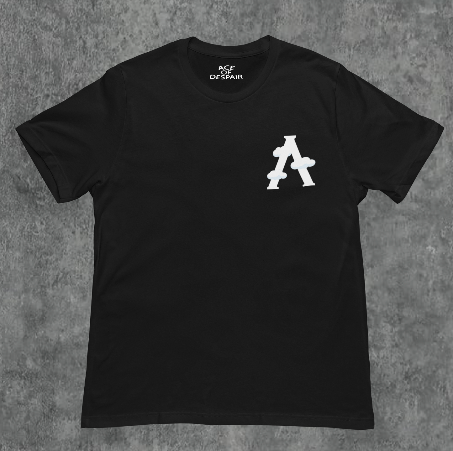 4. WHITE/BLK AOD Cloud 9 6.4 oz Shirts