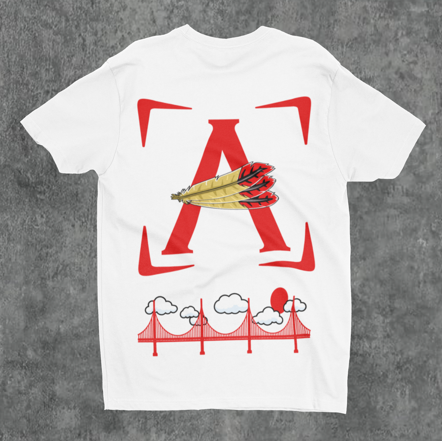 5. RED/WHITE AOD Cloud 9 6.4 oz Shirts