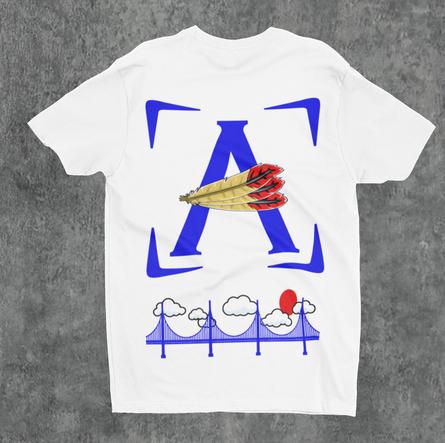 7. BLUE/WHITE AOD Cloud 9 6.4 oz Shirts