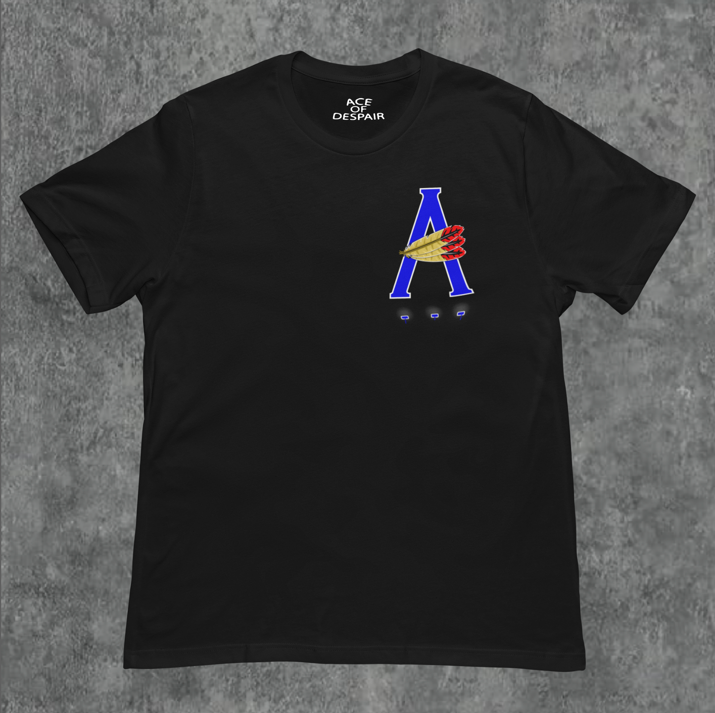 Black/Blue AOD Billboard 6.4 Oz Tee