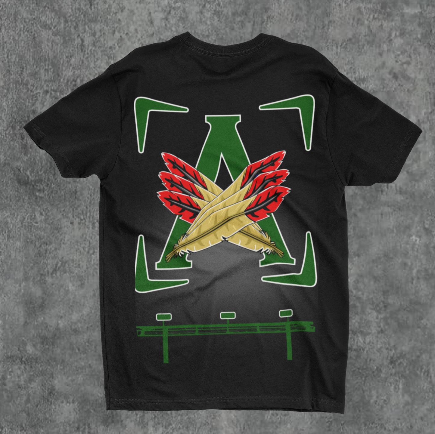 Black/Green AOD Billboard 6.4 Oz Tee