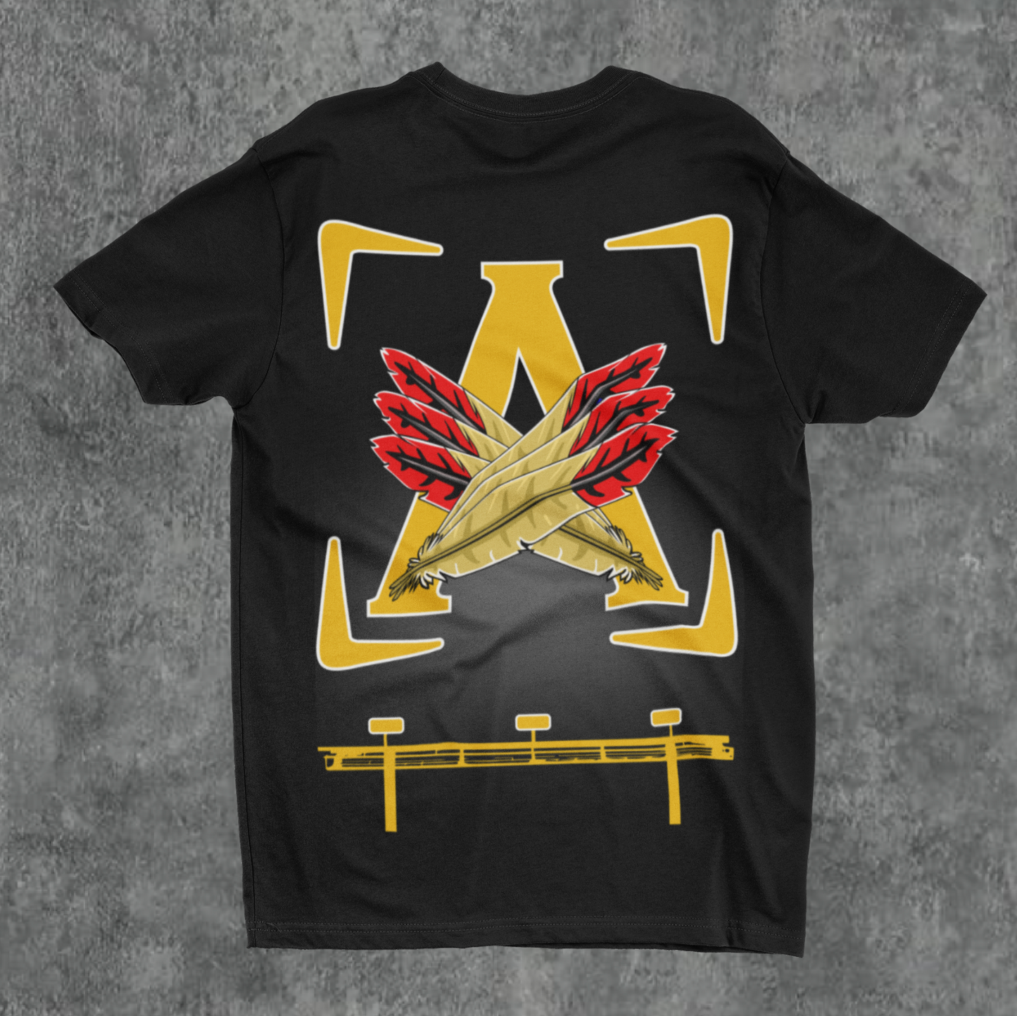 Black/Yellow AOD Billboard 6.4 Oz Tee