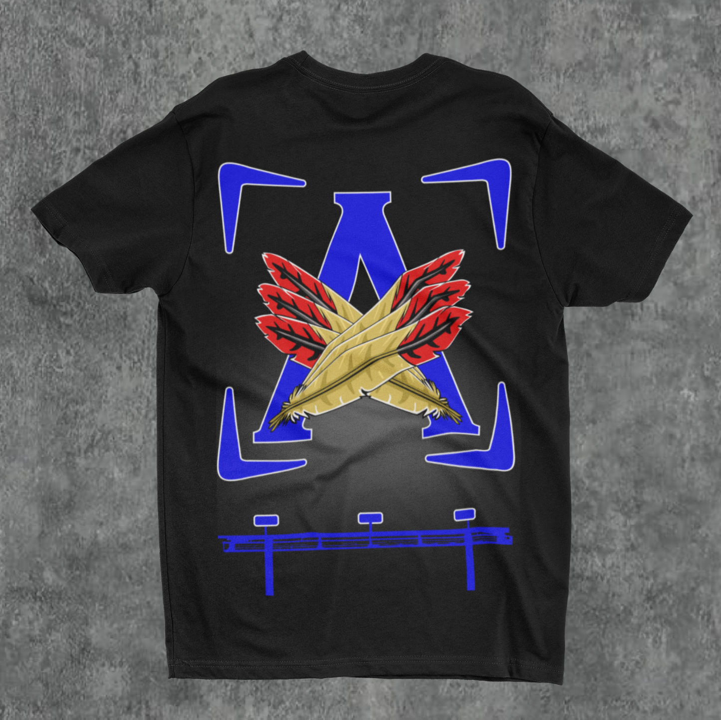 Black/Blue AOD Billboard 6.4 Oz Tee