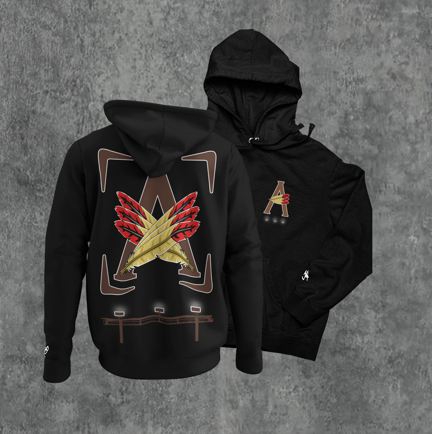 BLACK/BROWN- AOD BILLBOARD HOODIE