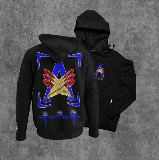 BLK/BLUE - AOD BILLBOARD HOODIE