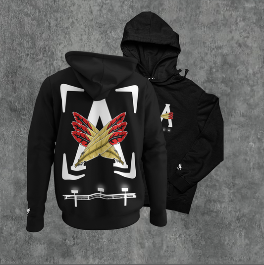 BLK/WHITE- AOD BILLBOARD HOODIE