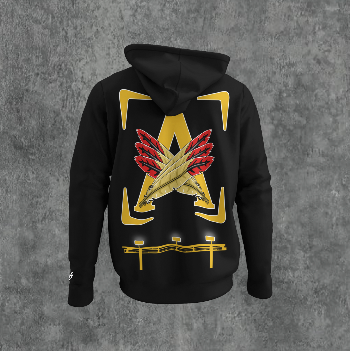 BLK/YELLOW- AOD BILLBOARD HOODIE