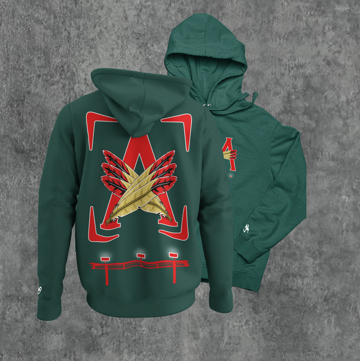 GREEN/RED - AOD BILLBOARD HOODIE