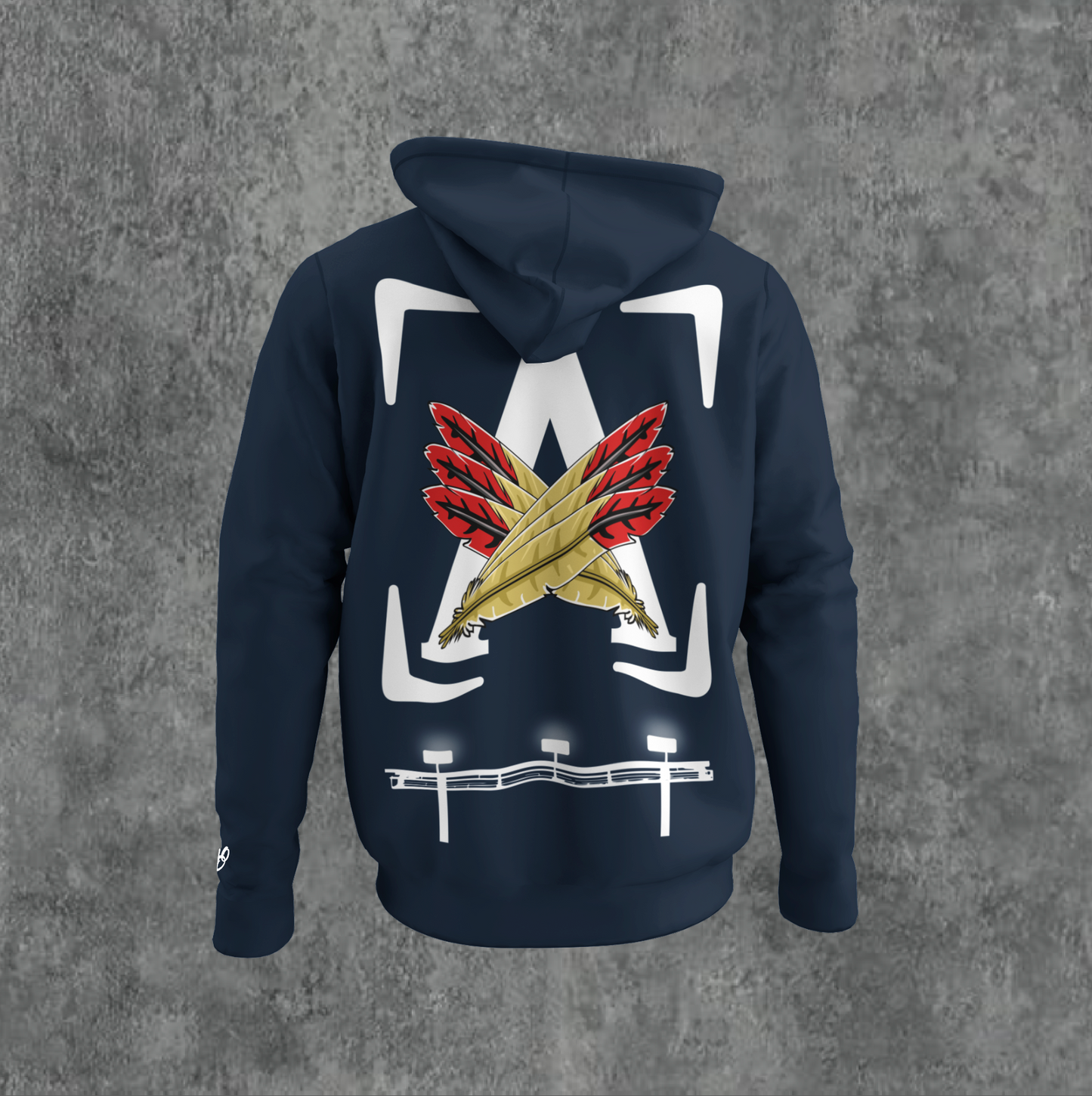 NAVY BLUE/ WHITE- AOD BILLBOARD HOODIE