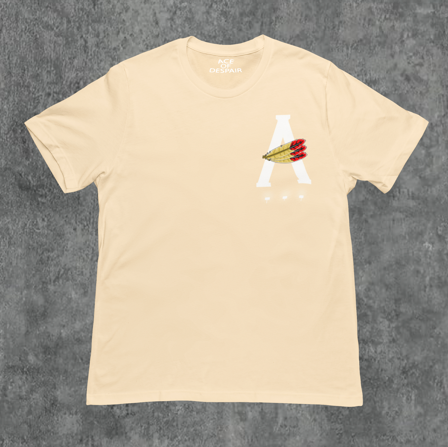 Beige/White  AOD Billboard 6.4 Oz Tee