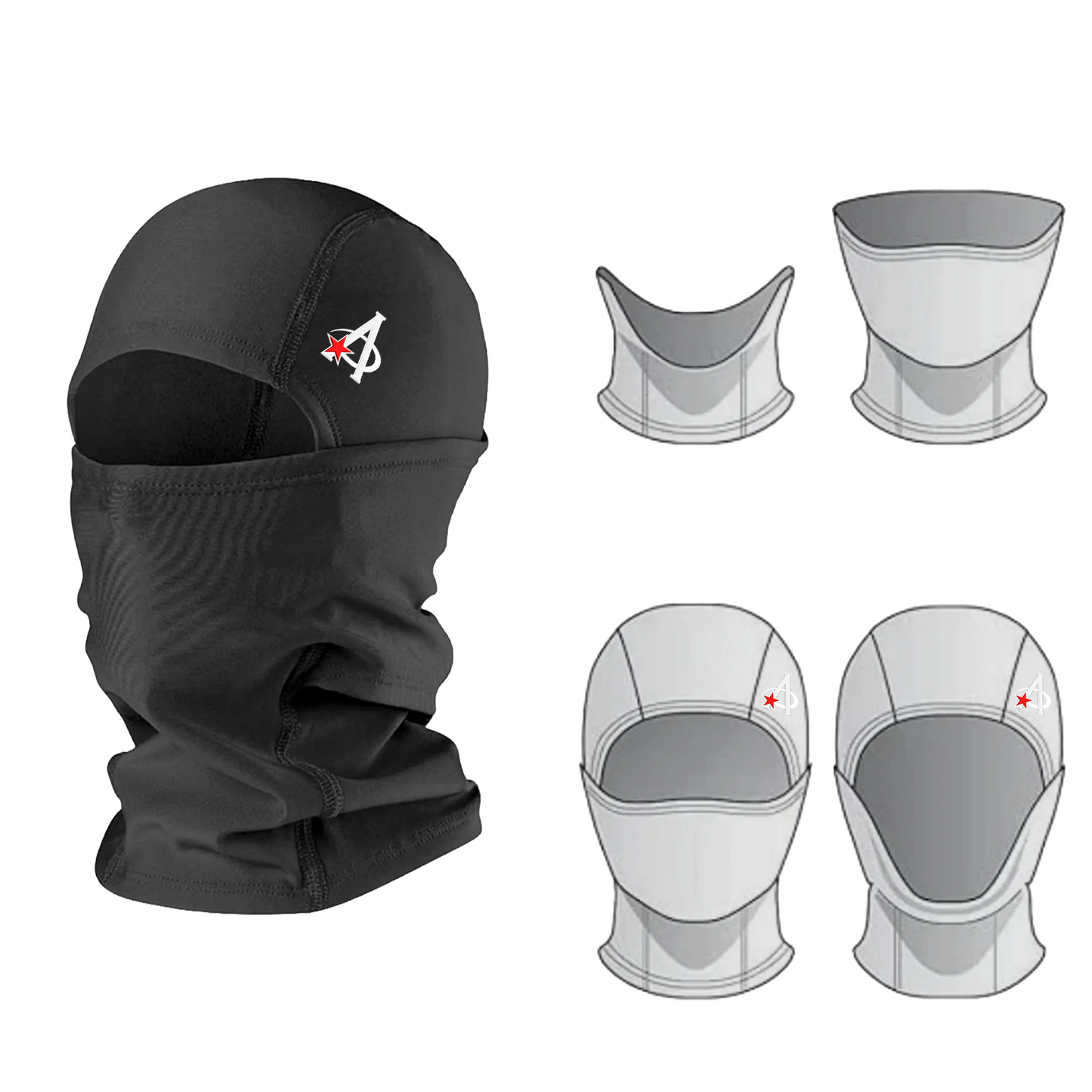 Black "Shooting Star" Ski Mask