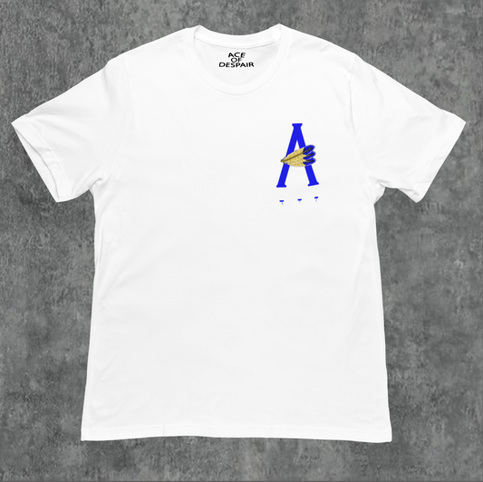 White/Blue AOD Billboard 6.4 Oz Tee