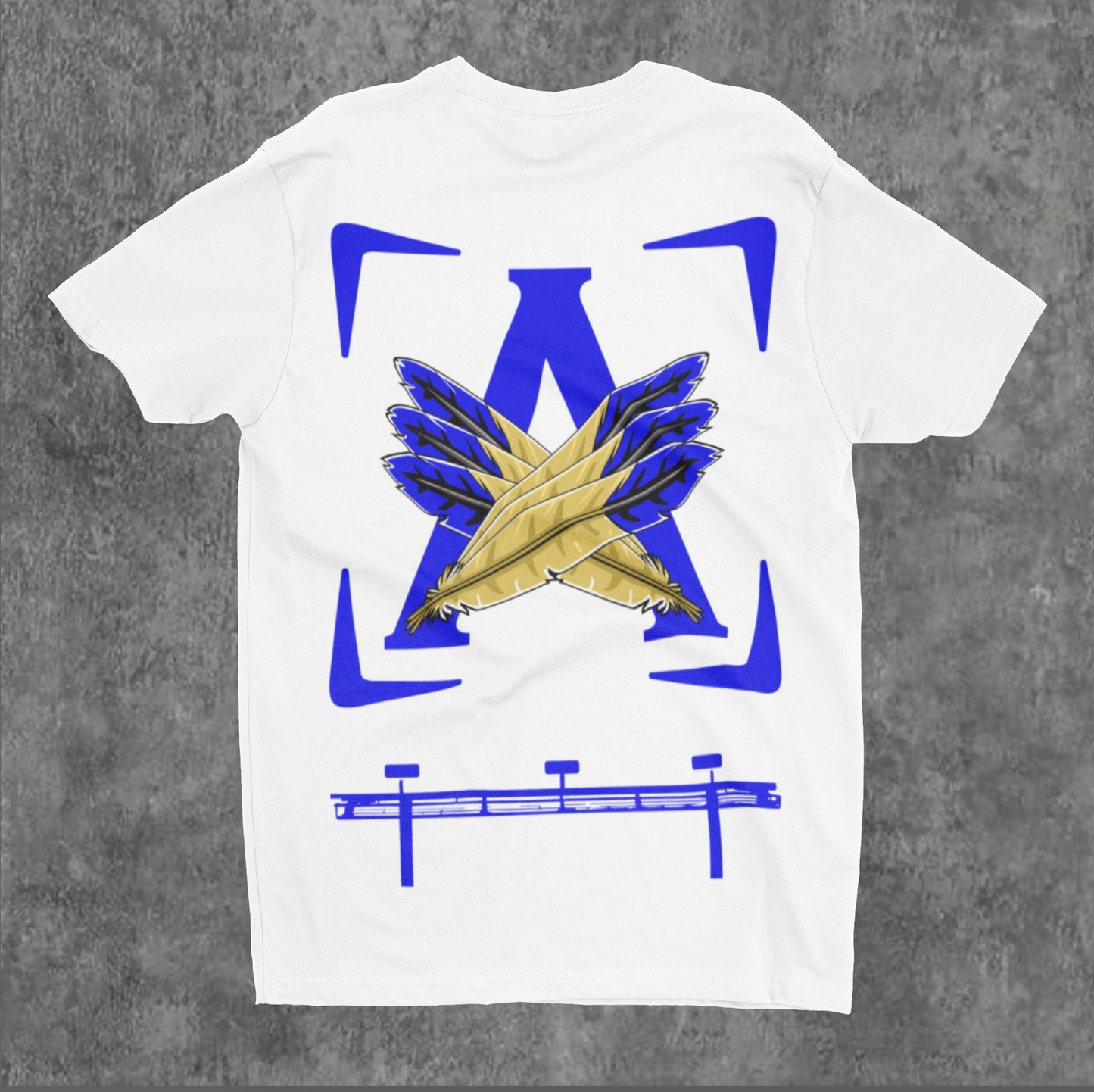 White/Blue AOD Billboard 6.4 Oz Tee