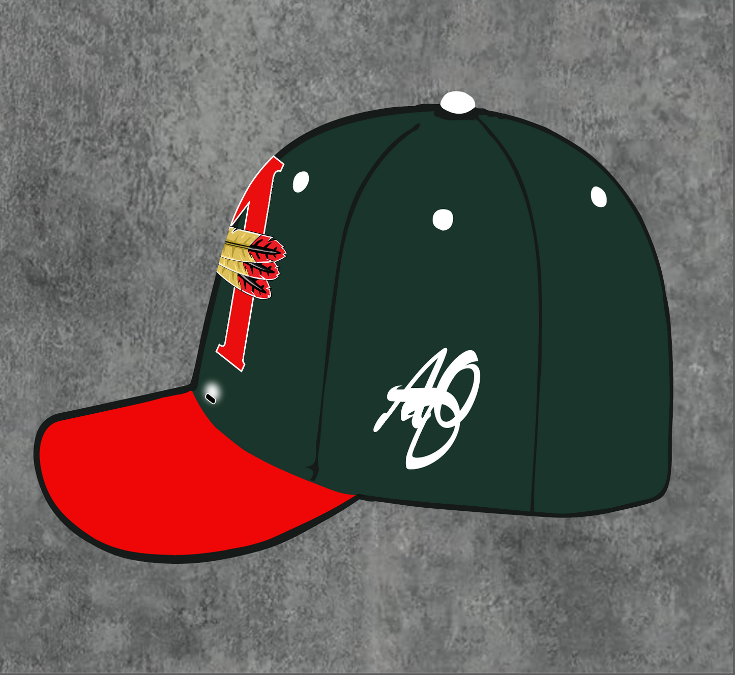 GREEN/RED AOD SNAPBACK