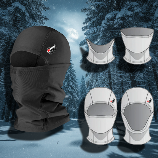 Black "Skull Star" Ski Mask